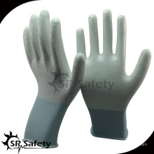 SRSAFETY 18gnylon luvas brancas de trabalho revestidas com nitrilo / luvas de segurança